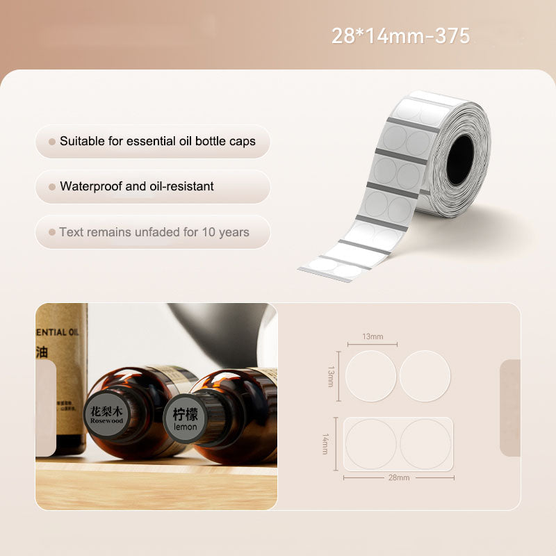 NIIMBOT M2/M3 Replacement Thermal Transfer Labels — PET Waterproof, Oil-proof, Tearproof, 8-10 Years Durable for Lab, Office, Jewelry & Cable Organisation