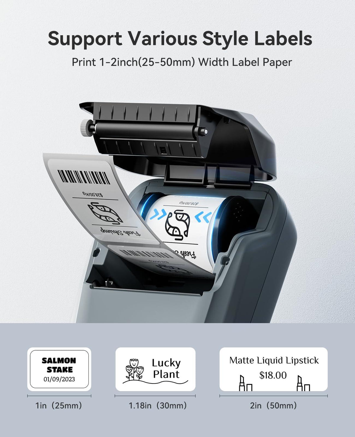 NIIMBOT B1 2" Thermal Label Printer — 203DPI Bluetooth Portable Label Maker for Retail, Office & Small Business