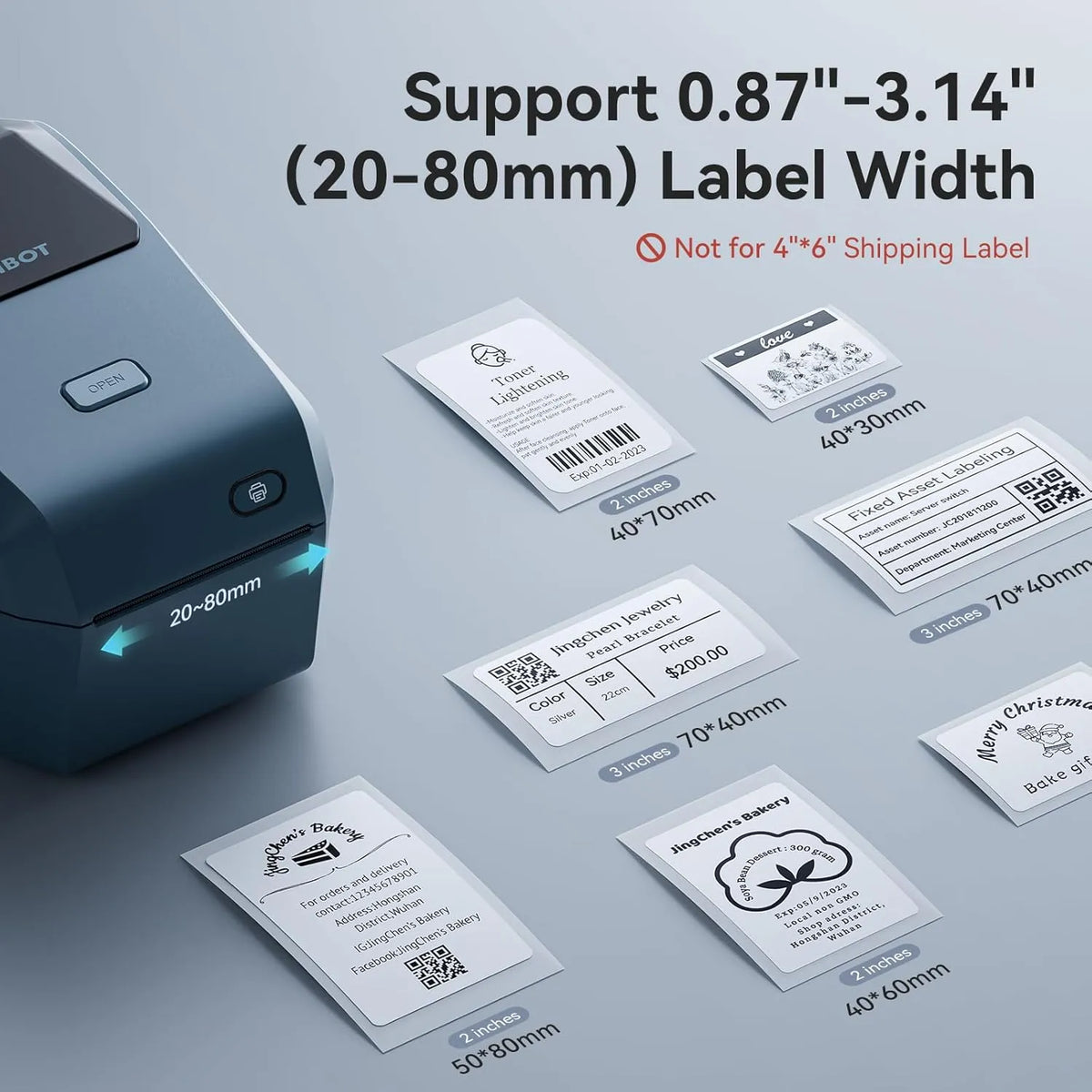 NIIMBOT K3 3" Thermal Label Printer — 180mm/s High-Speed Bluetooth Label Maker for Business