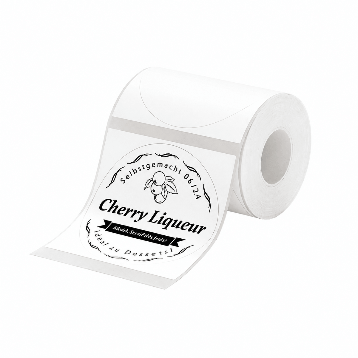 NIIMBOT 50x50mm white round thermal labels 150pcs