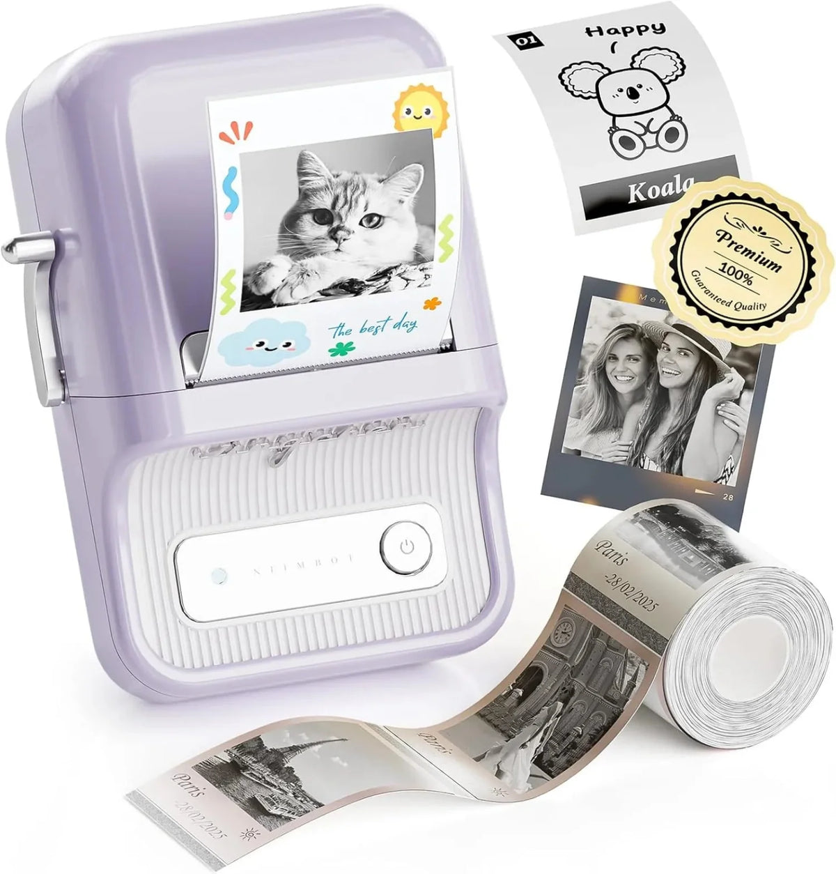 niimbot b21 pro 300dpi purple label printer