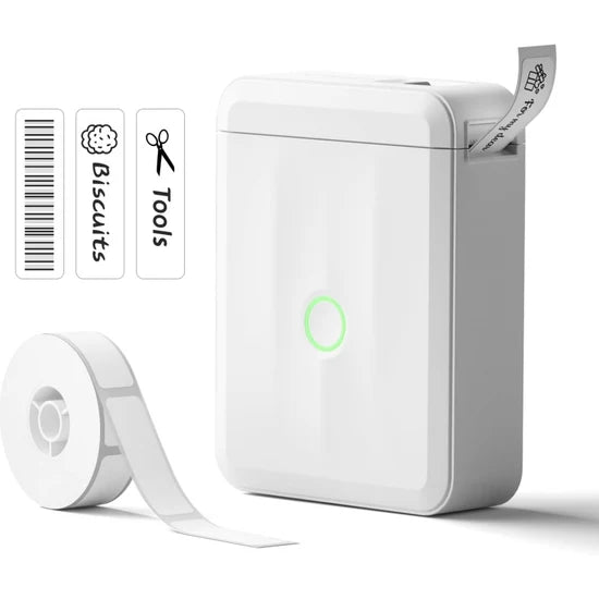 NIIMBOT D110 Portable Mini Bluetooth Inkless Thermal Label Printer White