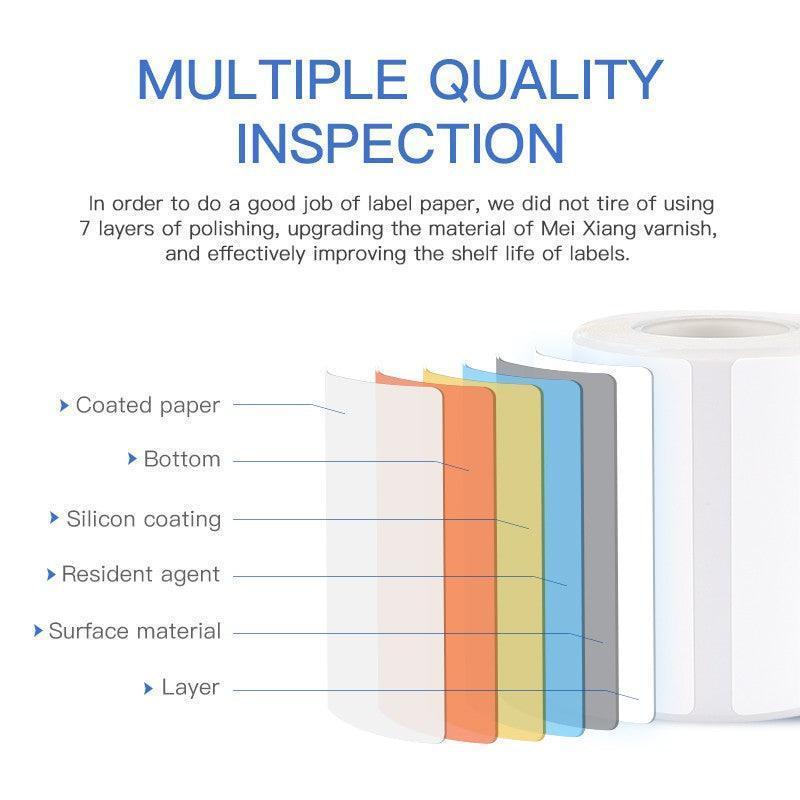 Multi-layer construction of NIIMBOT thermal label tape quality inspection