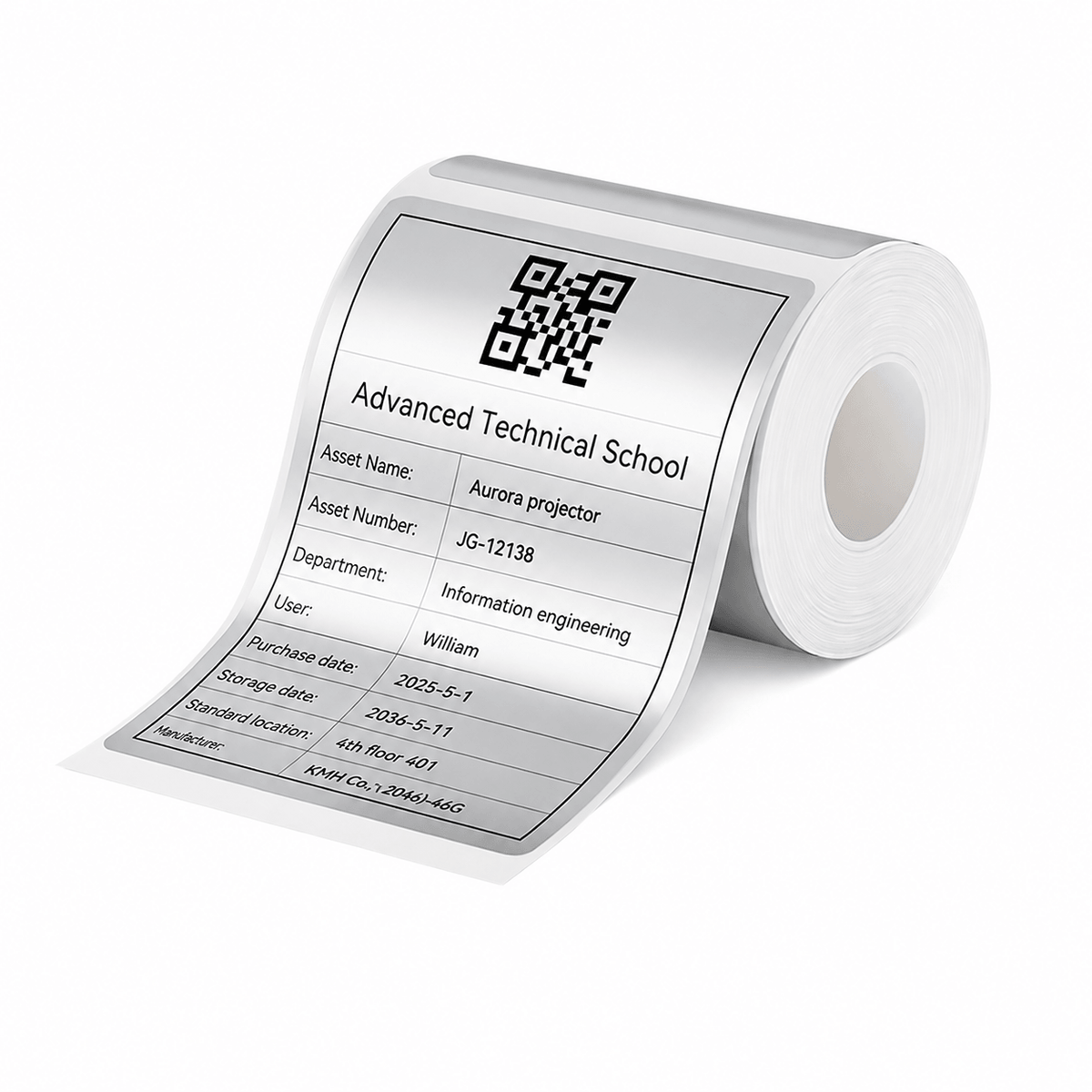 NIIMBOT M2/M3 50×70mm silver thermal printer labels, 100 pcs