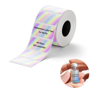 NIIMBOT M2/M3 Replacement Thermal Transfer Labels — PET Waterproof, Oil-proof, Tearproof, 8-10 Years Durable for Lab, Office, Jewelry & Cable Organisation