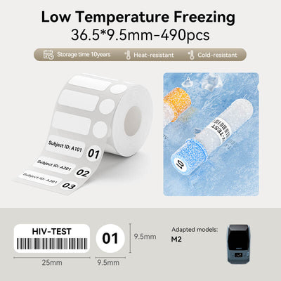 NIIMBOT M2/M3 Replacement Thermal Transfer Labels — PET Waterproof, Oil-proof, Tearproof, 8-10 Years Durable for Lab, Office, Jewelry & Cable Organisation