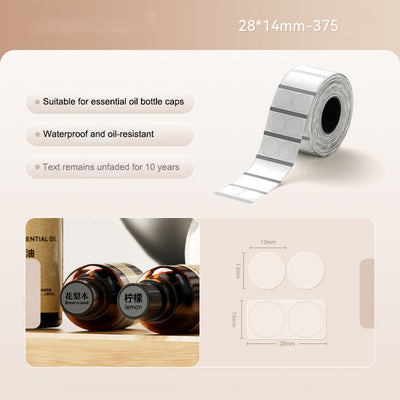 NIIMBOT M2/M3 Replacement Thermal Transfer Labels — PET Waterproof, Oil-proof, Tearproof, 8-10 Years Durable for Lab, Office, Jewelry & Cable Organisation