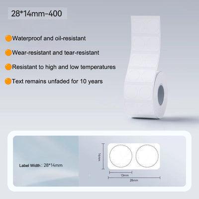 NIIMBOT M2/M3 Replacement Thermal Transfer Labels — PET Waterproof, Oil-proof, Tearproof, 8-10 Years Durable for Lab, Office, Jewelry & Cable Organisation