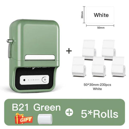 NIIMBOT B21 Bluetooth Thermal Label Printer — 2" Wide, 60mm/s High-Speed for DIY