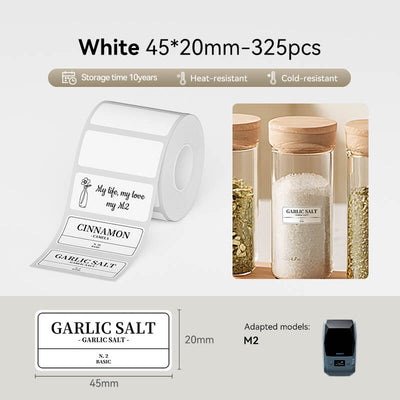 NIIMBOT M2/M3 Replacement Thermal Transfer Labels — PET Waterproof, Oil-proof, Tearproof, 8-10 Years Durable for Lab, Office, Jewelry & Cable Organisation