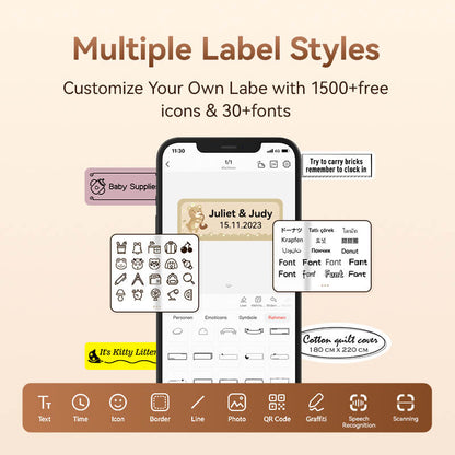 NIIMBOT B2 Label Maker, Thermal Label Printer, Portable Inkless Label Maker