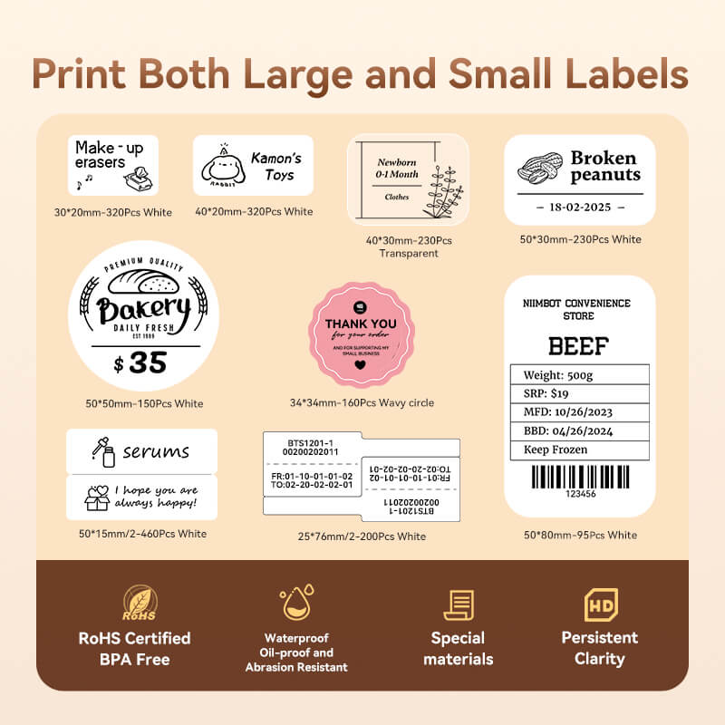 NIIMBOT B2 Label Maker, Thermal Label Printer, Portable Inkless Label Maker