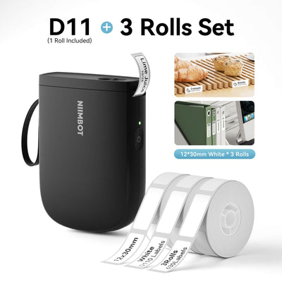 NIIMBOT D11 rolls set black 12x30