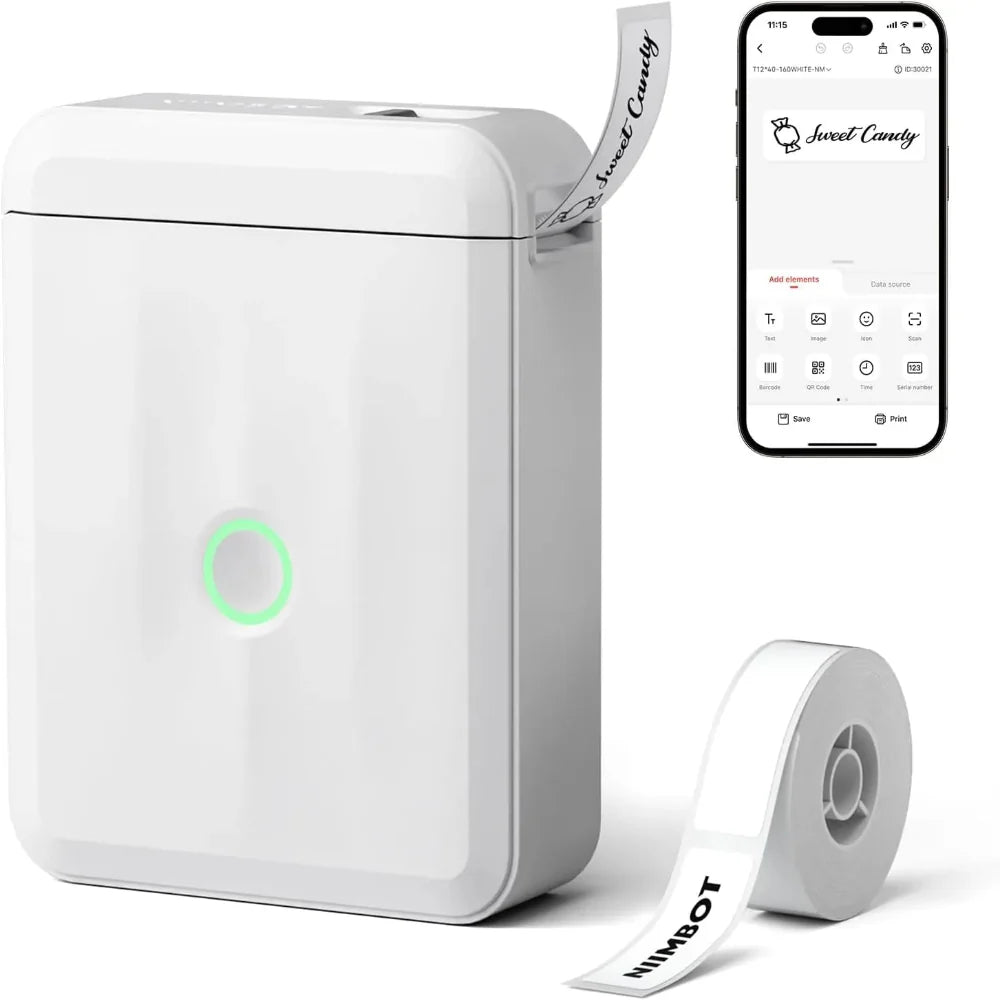 NIIMBOT D110 Upgraded Bluetooth Printer white