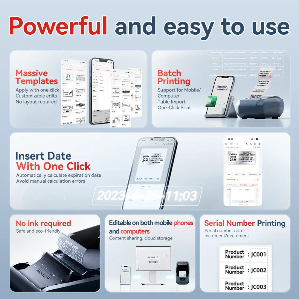 NIIMBOT M2 Medical Label Printer, Smart Color Printing with Phones & PC for Various Home Medicine Bottles and Medical Scenarios