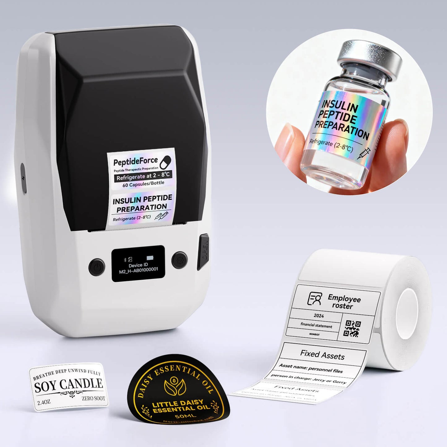 NIIMBOT M2 Thermal Transfer Label Maker Machine - 300DPI Bluetooth Handheld Label Printer for Office, Home & Small Business