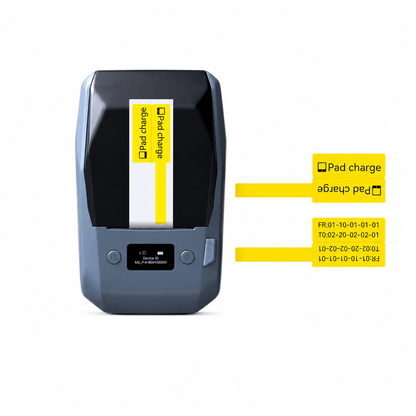 NIIMBOT M2 Thermal Transfer Label Printer with 25×78mm yellow cable labels