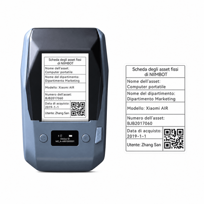 NIIMBOT M2 Thermal Transfer Label Printer with black ribbon and 50×70mm white labels