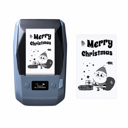 NIIMBOT M2 Thermal Transfer Label Printer with black ribbon and 50×80mm clear labels