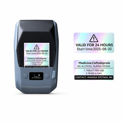 NIIMBOT M2 Thermal Transfer Label Printer with extra black ribbon and 7 rolls of 40×20mm hologram labels