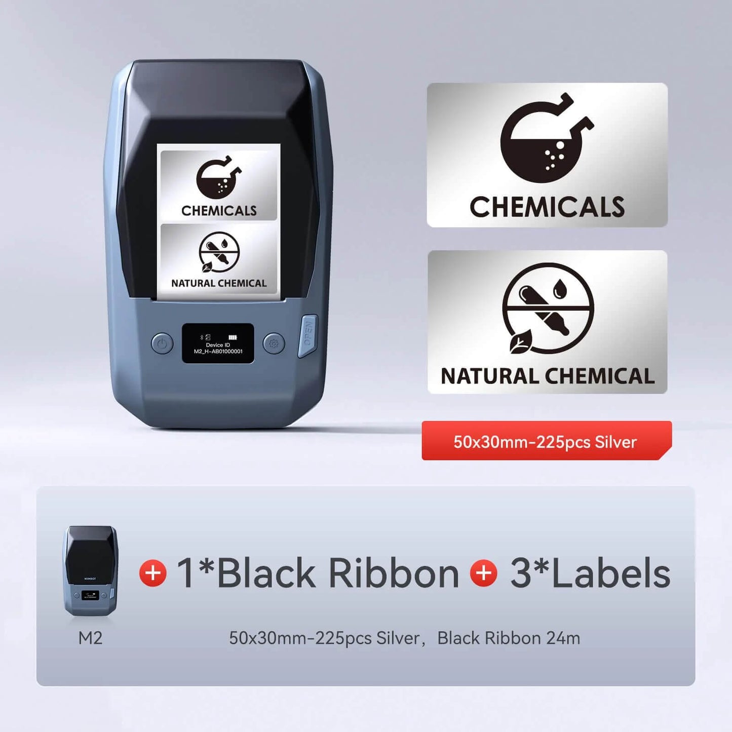 NIIMBOT M2 Thermal Transfer Label Maker Machine - 300DPI Bluetooth Handheld Label Printer for Office, Home & Small Business