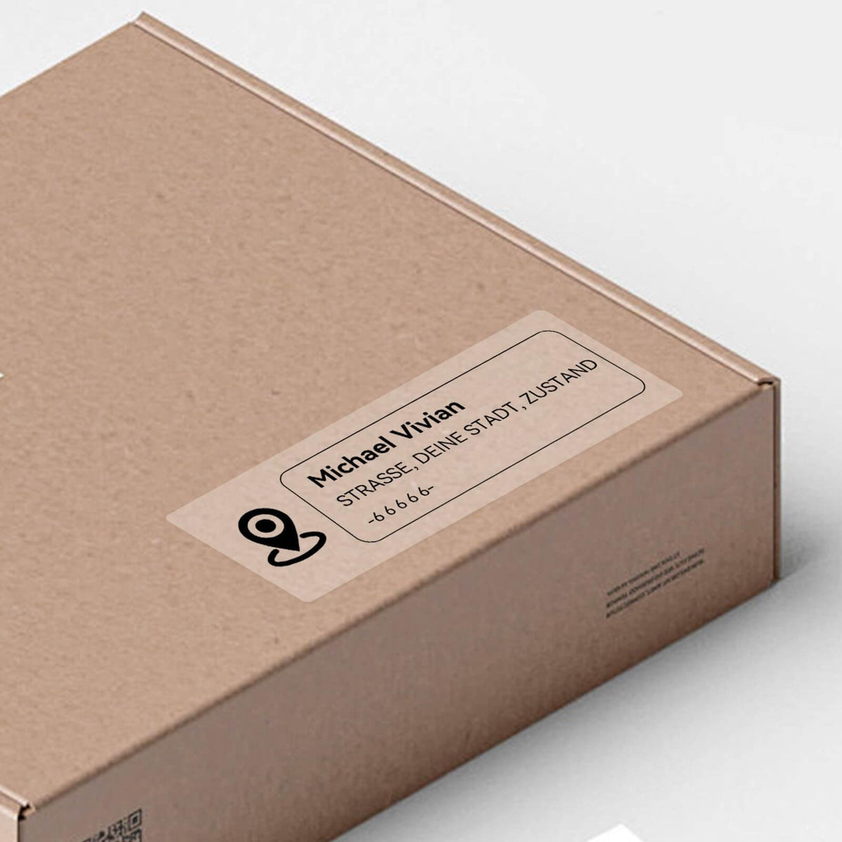 NIIMBOT 40x30mm clear transparent thermal address label stuck on kraft paper box, self-adhesive sticker for B1 B21 B3S label printer