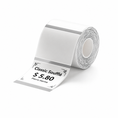NIIMBOT 40x30mm transparent thermal labels single roll, waterproof clear sticker for bakery price tags compatible with B1 B21 B3S