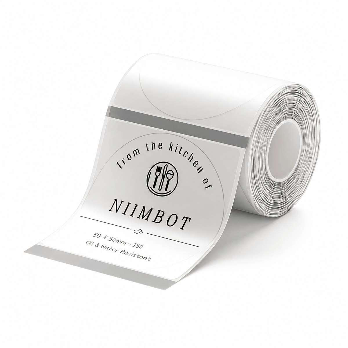 NIIMBOT 50x50mm clear round thermal labels 150pcs