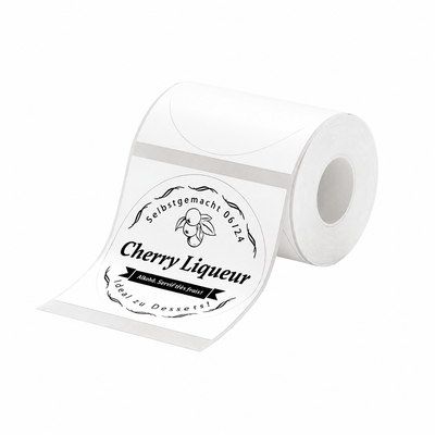 NIIMBOT 50x50mm white round thermal labels 150pcs