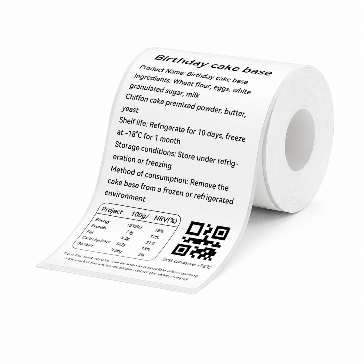 NIIMBOT 50x80mm white thermal labels 95pcs for thermal label printers