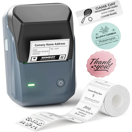 NIIMBOT B1 2 Inch 203DPI Bluetooth Thermal Label Printer Lake Blue