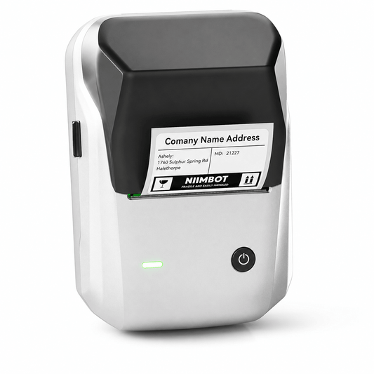 NIIMBOT B1 2 Inch 203DPI Bluetooth Thermal Label Printer Silver