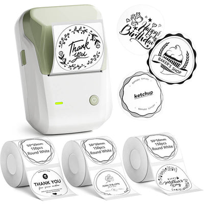 Niimbot B1 Label Printer With 3rolls Labels Green Set 10