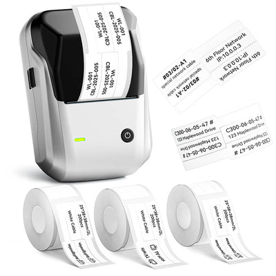 Niimbot B1 Label Printer With 3rolls Labels Silver Set 6