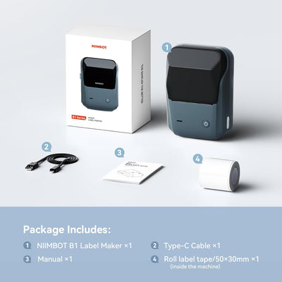 NIIMBOT B1 Label Maker Package Contents