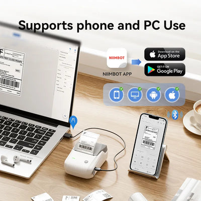 NIIMBOT B1 Supports Phone and PC Use, Bluetooth & USB Connection
