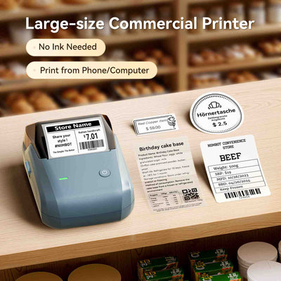 NIIMBOT B1 2" Thermal Label Printer — 203DPI Bluetooth Portable Label Maker for Retail, Office & Small Business