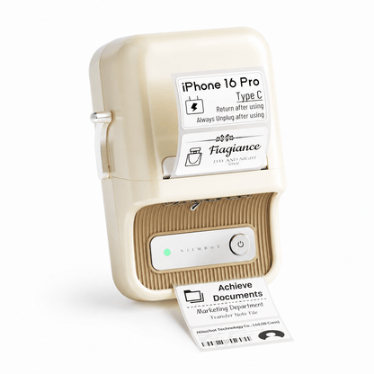 NIIMBOT B21 Bluetooth Thermal Label Printer 2 Inch Creamy White