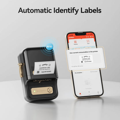 NIIMBOT B21 Bluetooth Thermal Label Printer — 2" Wide, 60mm/s High-Speed for DIY