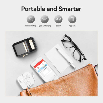 NIIMBOT B21 Bluetooth Thermal Label Printer — 2" Wide, 60mm/s High-Speed for DIY