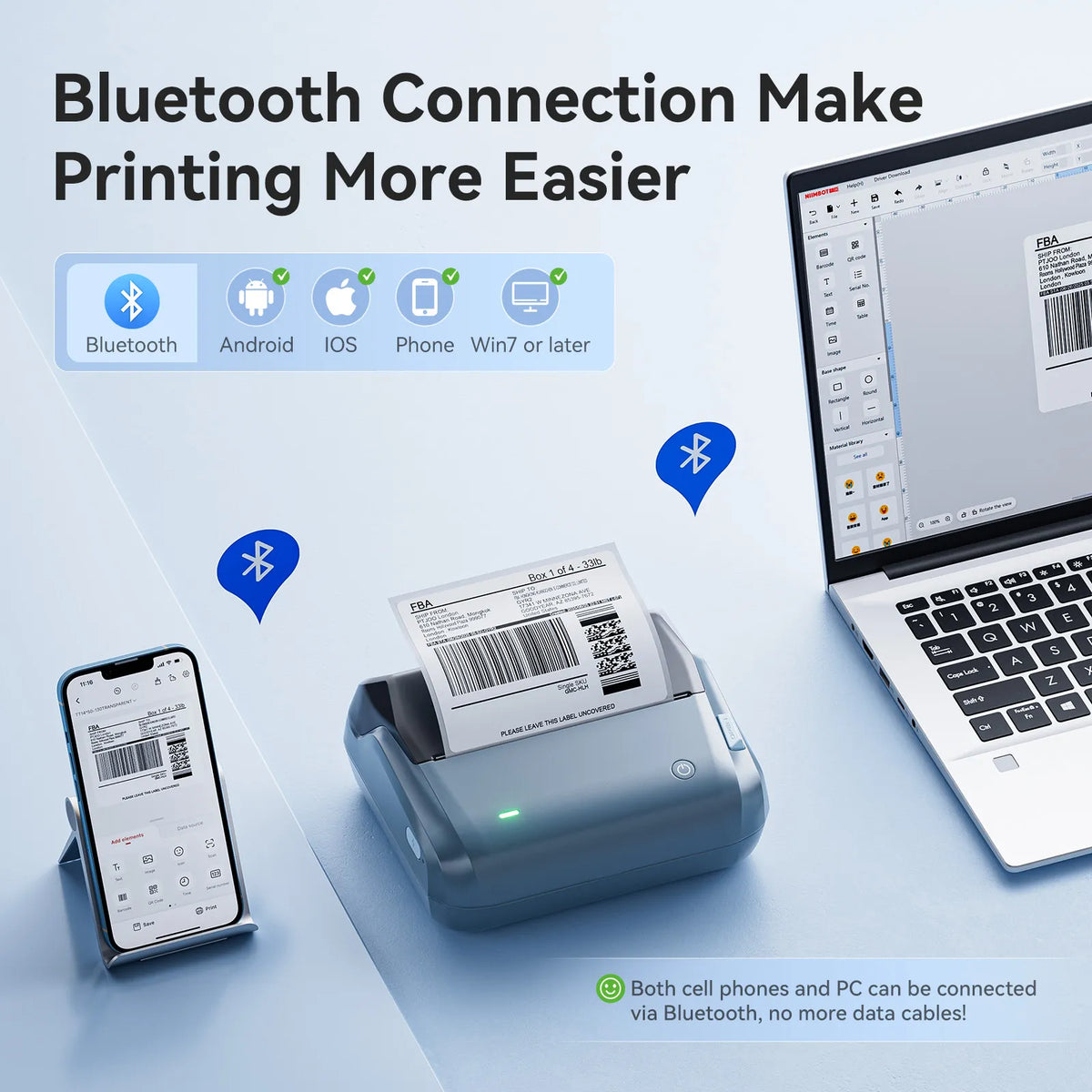 niimbot b4 inkless thermal label printer and maker