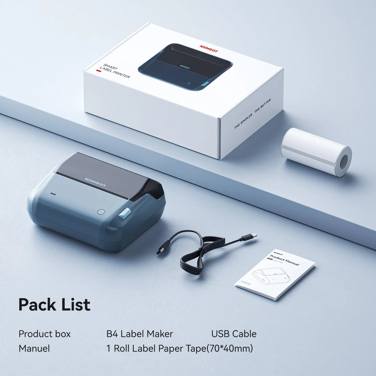 niimbot b4 inkless thermal label maker for professional labeling