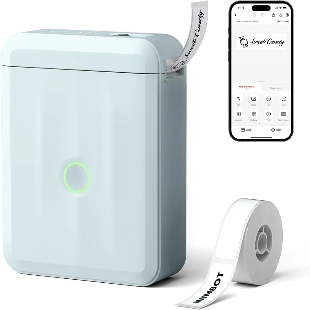 NIIMBOT D110 Blue Bluetooth Thermal Label Printer