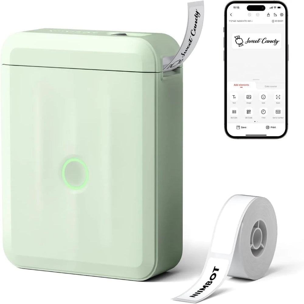 NIIMBOT D110 Green Bluetooth Thermal Label Printer
