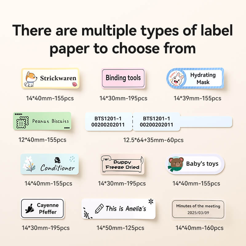 NIIMBOT D110 Multiple Label Paper Types, Various Sizes and Designs to Choose From