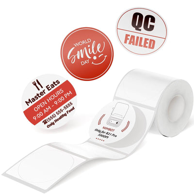 round white thermal labels for niimbot handheld label printer