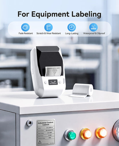 NIIMBOT M2 Label Maker with Tape 2Inch Thermal Transfer Label Printer, White