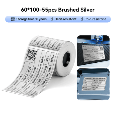 NIIMBOT M2/M3 Replacement Thermal Transfer Labels — PET Waterproof, Oil-proof, Tearproof, 8-10 Years Durable for Lab, Office, Jewelry & Cable Organisation