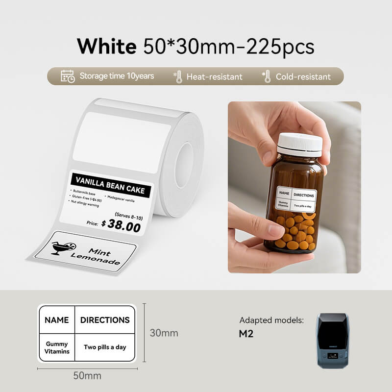 NIIMBOT M2 thermal transfer labels