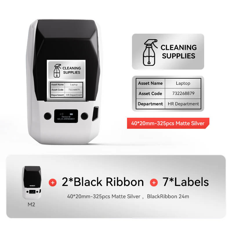 NIIMBOT M2 Thermal Transfer Label Maker Machine - 300DPI Bluetooth Handheld Label Printer for Office, Home & Small Business